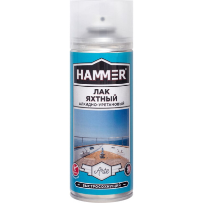 Яхтный лак Hammer алкидный, матовый, аэрозольный, 0.23 кг, 0.52 л