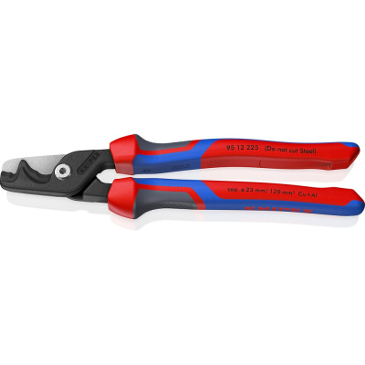 Кабелерез Knipex StepCut XL ступенчатый рез, Ø 23 мм, длина 225 мм, фосфатированный, 2-комп ручки