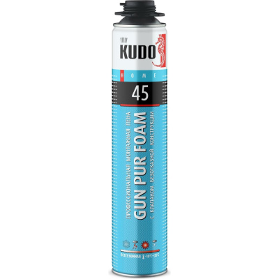 Полиуретановая монтажная профессиональная всесезонная пена KUDO HOME 45
