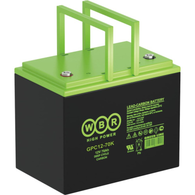 Аккумуляторная батарея карбоновая WBR GPC12-70K, 12В, 70 Ач