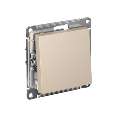 выключатель Systeme Electric Atlasdesign песочный с самовозвратом (кнопка) сх.1, 10ах