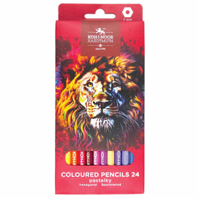 Карандаши цветные Koh-I-Noor "RED LION", 24цв, картон.упак. с подвесом