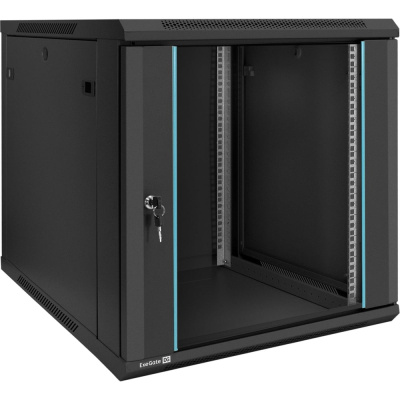 Шкаф телекоммуникационный ExeGate 19 настенный 12U EC-WM-12U.600.G.BLACK 19”, 12U, 600x600x635mm ШхГхВ