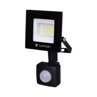 Прожектор светодиодный Topfort LED FL MS 20W, 6500K, 1700Л, c датчиком движения