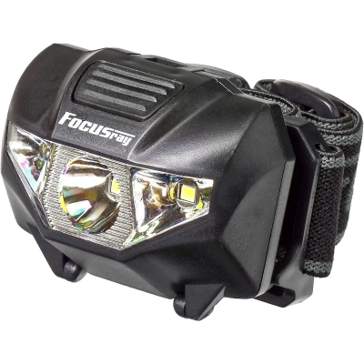 Фонарь налобный FOCUSray1053 1W+2 белых светодиода 1/60/240