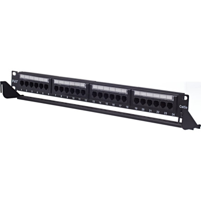 ПАТЧ-ПАНЕЛЬ W&T 19", 24 ПОРТА RJ-45, КАТ.5E, KRONE IDC