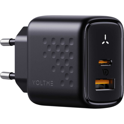 СЗУ VOLTME Revo 45CA Duo USB-C+USB-A, GaN, 45W, PD3.0, QC4.0+, черный V2113