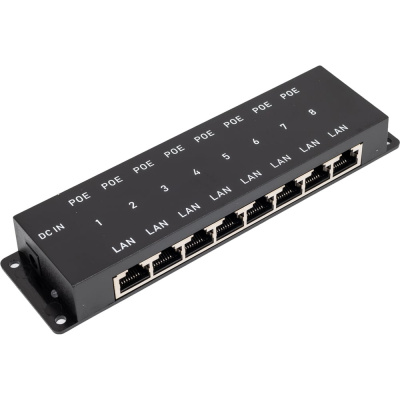 Пассивный PoE-инжектор Fast Ethernet на 8 портов OSNOVO
