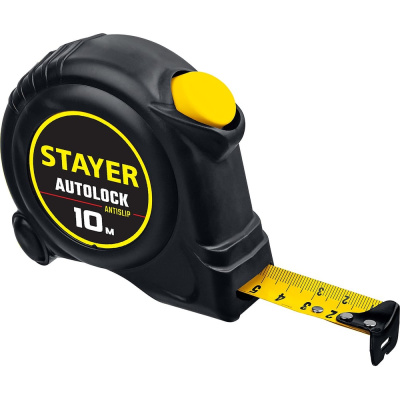 Рулетка с автостопом Stayer AutoLock 10м / 25мм