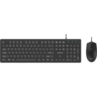 Набор клавиатура+мышь Philips (SPT6264B/60)провод USB 104кл 800-2400dpi чер