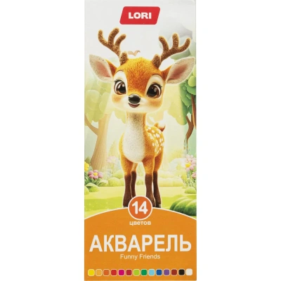 Краски акварельные FUNNY FRIENDS, 14 цветов, б/к Ааф-004 набор