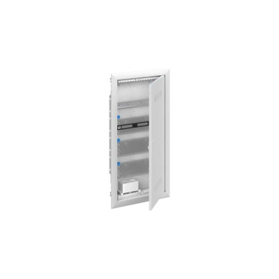 Мультимедийный шкаф с дверью ABB uk640mv с вентиляционными отверстиями и din-рейкой (4 ряда)