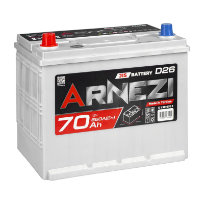 Аккумулятор ARNEZI JIS SMF 70 А/ч прямой L+ 260x170x225 D26 EN 650 А