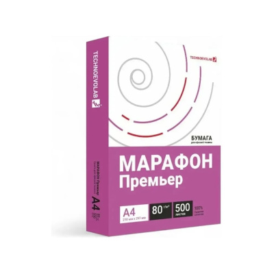 Бумага офисная Technoevolab Марафон Премьер А4 80г/м² 500л Класс А