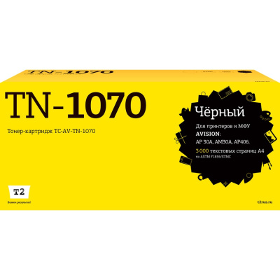 Картридж T2 (TN-1070) для Avision AP30A/AM30A/AP406 (3000стр.) с чипом