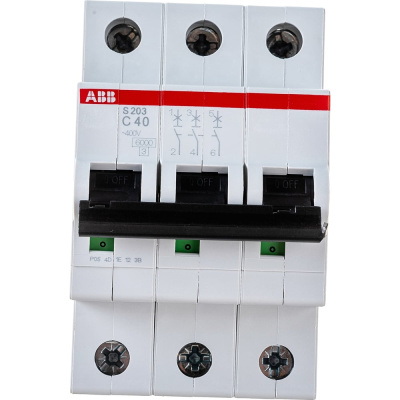 Автоматический модульный выключатель ABB 3п C S203 6кА 40А
