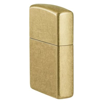 Зажигалка Zippo Classic с покрытием Street Brass, латунь/сталь, золотистая, 38x13x57 мм