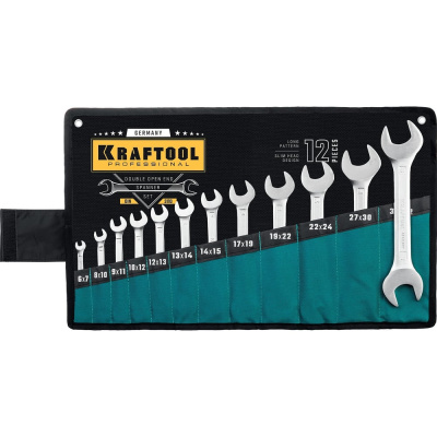 Набор рожковых гаечных ключей Kraftool 12 шт, 6 - 32 мм