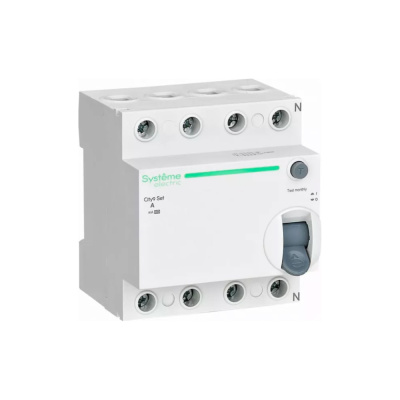 Выключатель дифференциального тока Systeme Electric селективный City9 Set ВДТ 63А, 4P, 100мА, A-S, 400В