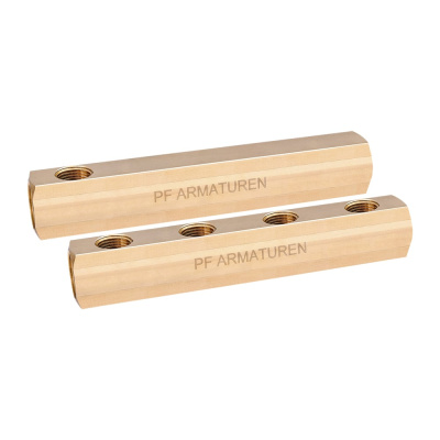 Коллектор PROFACTOR латунный, односторонний в/в 3/4" х 4 вых 1/2"вн PF MF 258.4