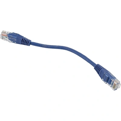 Патч-корд TWT TWT-45-45-0.15-BL UTP кат.5e, 0.15 м, синий