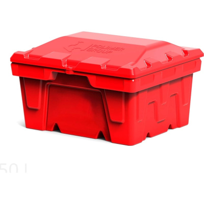 Ящик 250 л с крышкой POLIMER GROUP цвет красный