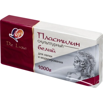 Пластилин скульптурный Люкс, белый, 1000 г 34С 2245-08 набор
