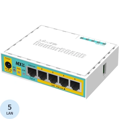 Маршрутизатор MikroTik hEX PoE lite RB750UPr2 5x100Mb, USB, PoE