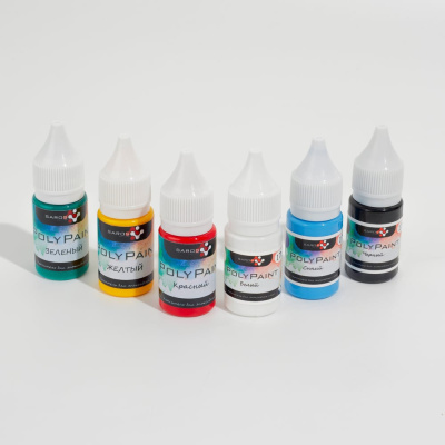 Набор красителей Saros Polymer PolyPaint СТАНДАРТ 6x17 гр, в коробе