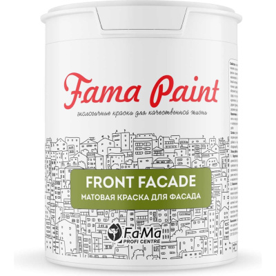 Фасадная краска Fama Paint FRONT FACADE, белая база, 2,2 л