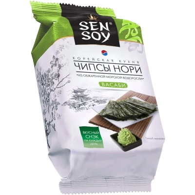 Чипсы-нори СЭНСОЙ Wasabi 4,5гx18шт/уп