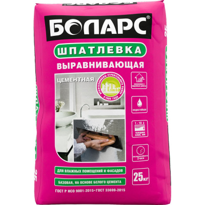 Выравнивающая шпатлевка БОЛАРС 2100 25 кг