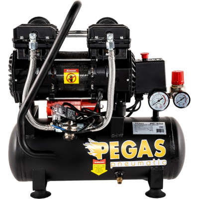 Малошумный безмасляный компрессор Pegas pneumatic PG-602 профессиональная