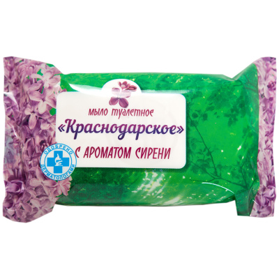 Мыло туалетное 100 г, Краснодарское, (Меридиан), "Сирень", МИНПРОМТОРГ