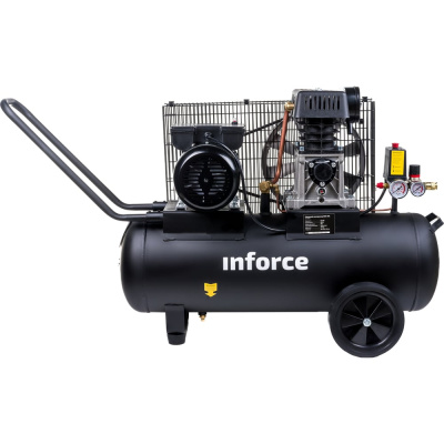 Ременной компрессор Inforce BCX-50L 04-06-30 применяется для выработки сжатого воздуха в большом объеме и обеспечения