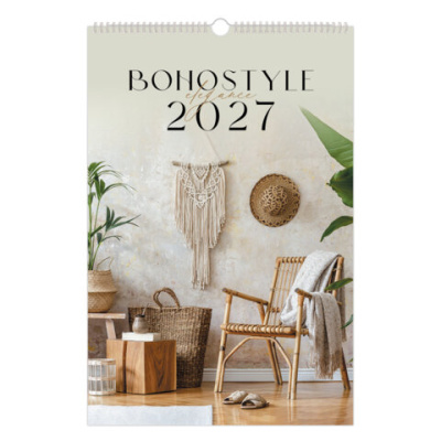 Календарь на гребне с ригелем 2027 г., 30х45 см, BRAUBERG, "Бохо", 118376