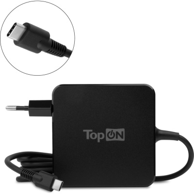 Блок питания TopOn 100w кабель type-c, power delivery, quick charge 3.0, в розетку, кабель 180 см, TOP-UC100