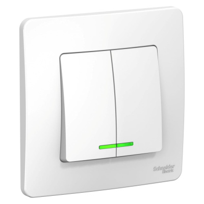 Двухклавишный выключатель Systeme Electric BLANCA BLNVS010511