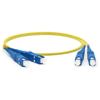 Патч-корд оптический SM 9/125 OS2 REXANT SC/UPC-SC/UPC дуплекс LSZH 1м 50-2011