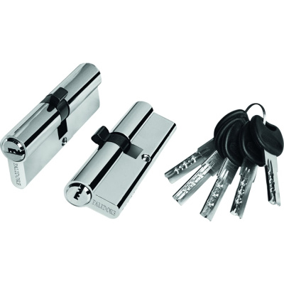 Цилиндр PALIDORE 90PC 45/45 ключ/ключ, хром блестящий