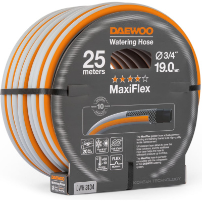 Шланг DAEWOO maxiflex диаметром 3/4 19 мм, 25 м DWH 3134