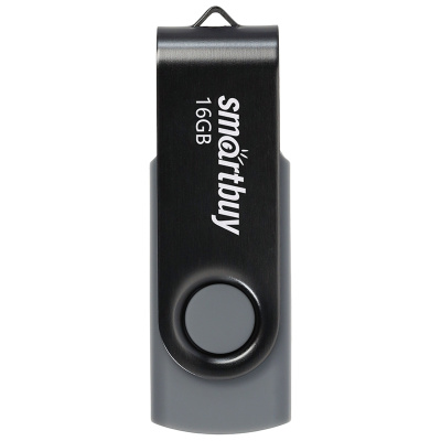 Флеш-диск 16 GB SMARTBUY Twist USB 2.0, черный, SB016GB2TWK