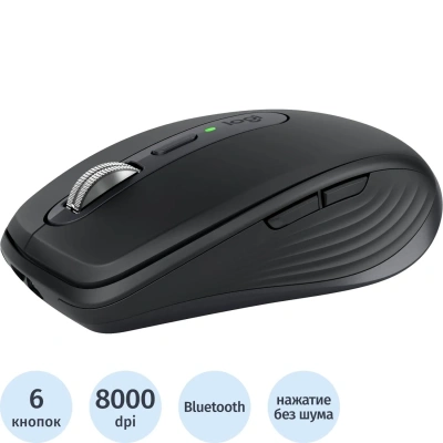 Мышь компьютерная Logitech MX Anywhere 3S, беспровод. Graphite (910-006929)