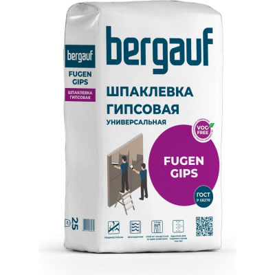 Универсальная шпаклевка Bergauf Fugen Gips (на гипсовой основе; 25 кг)