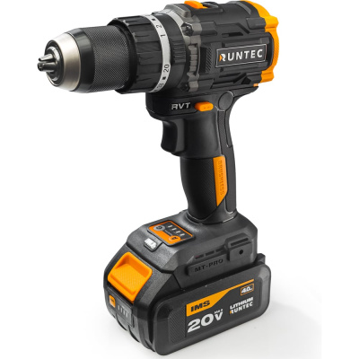 Дрель-шуруповерт ударная аккумуляторная RUNTEC PRO 13 мм, 20В, 2*4Ач, 100Нм RT-ID224