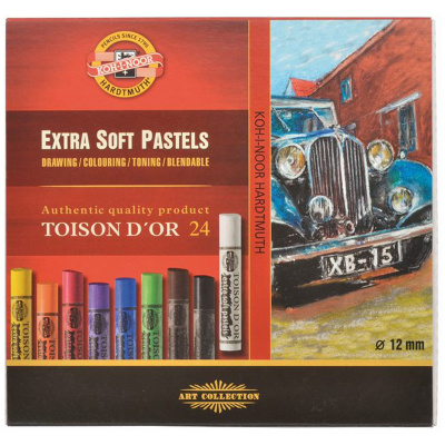 Пастель художественная Koh-I-Noor "Toison D`or Extra Soft 8554", 24 цвета, картон. упаковка (ПОД ЗАКАЗ)