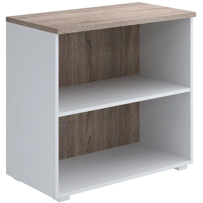 Стеллаж Комус Мебель К-Loft 241H004 786х420х738 дуб сонома темн/белый