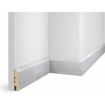 Плинтус COSCA DECOR WP07 экошпон, дуб старинный серый