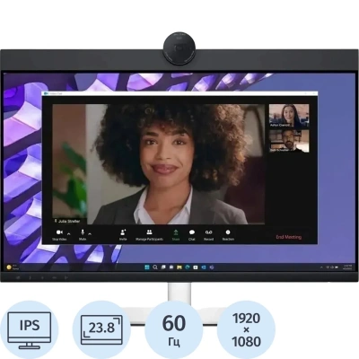 Монитор Dell 23.8 P2424HEB IPS 1920x1080,Video Conferencing,Type-C,DP,HDMI