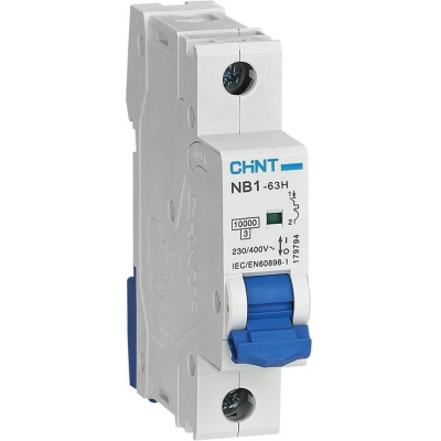 Автоматический выключатель CHINT NB1-63H 1P 6А 10кА х-ка D (R)